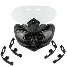 Load image into Gallery viewer, Universal 12V 18W Motorcycle Headlight Fairing Head Lamp High Low Beam Dual for F-Eagle Apollo DC Applicable
