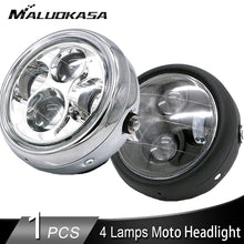 Load image into Gallery viewer, Universal LED Motorcycle Headlight CG125 Motorbike Bulbs 12V Round Moto Spotlight Headlamp Front Lights for Harley White DRL
