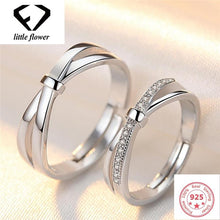 Load image into Gallery viewer, Vintage Couple Ring Female 925 Silver Jewelry Bow Open To Male Bague Etoile Bizuteria Gemstone Peridot Jewelry 925 Ring Hot Sell
