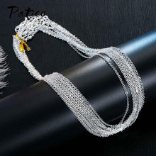 Load image into Gallery viewer, Wholesale 50pcs/Lot Women 925 Sterling Silver Necklaces Exquisite Finding Making Chain Accessory Christmas DIY Jewelry Gifts
