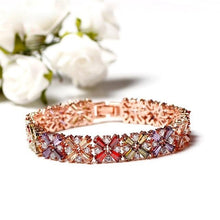 Load image into Gallery viewer, Wong Rain Romantic Cute 100% 925 Sterling Silver Created Moissanite Gemstone Birthstone Bangle Cuff Bracelets Jewelry Wholesale
