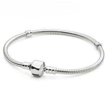 Load image into Gallery viewer, XIAOYI 100% 925 Sterling Silver 11 Original  SILVER BRACELET WITH PANDORAS  SILVER CLASP Women's Engraving inscription
