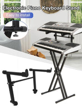 Load image into Gallery viewer, XR-34 Adjustable Electronic Piano Keyboard Stand Piano Heightened Support Music Holder Instrument Black Holder Accessories
