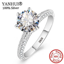 Load image into Gallery viewer, YANHUI Luxury 2Ct Moissanite Wedding Engagement Rings for Bride 100% Real 925 Sterling Silver Rings Women Fine Jewelry RX279
