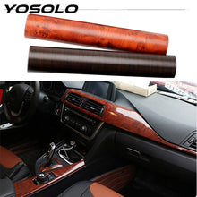 Load image into Gallery viewer, YOSOLO PVC 3D Automotive Interior Stickers Car Wrap Film Protective Stickers Wood Grain Textured Car Styling Decoration 30*100cm

