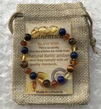 Load image into Gallery viewer, Yoowei 9 Color Baby Amber Bracelet/Necklace Natural Amethyst Gems Adult Baby Teething Necklace Baltic Amber Jewelry Wholesale
