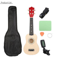 Load image into Gallery viewer, Zebra 21 inch Ukelele Soprano 4 Strings Hawaiian Spruce Basswood Guitar Musical Instrument Set Kits+Tuner+String+Strap+Bag
