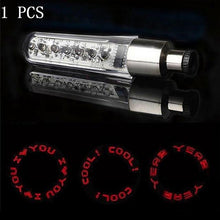 Load image into Gallery viewer, bike light with no battery mountain road bike bicycle lights LEDS Tyre Tire Valve Caps Wheel spokes LED Fluorescent Light
