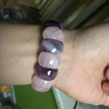 Load image into Gallery viewer, natural amethyst &amp; rose quartz stone beads bracelet natural gemstone bangle fine jewelry for woman for gift wholesale !
