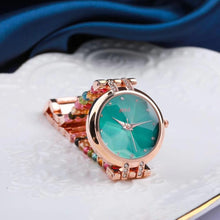 Load image into Gallery viewer, natural tourmaline stone bracelet &amp; 33mm watch DIY jewelry for woman waterproof watch for summer beach wholesale !
